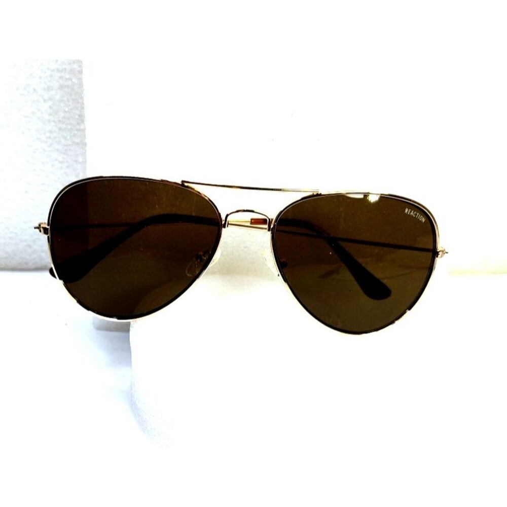 Kenneth Cole Reaction KC1288  Mens Aviator Sunglasses Gold Metal 52-17-140 VGC